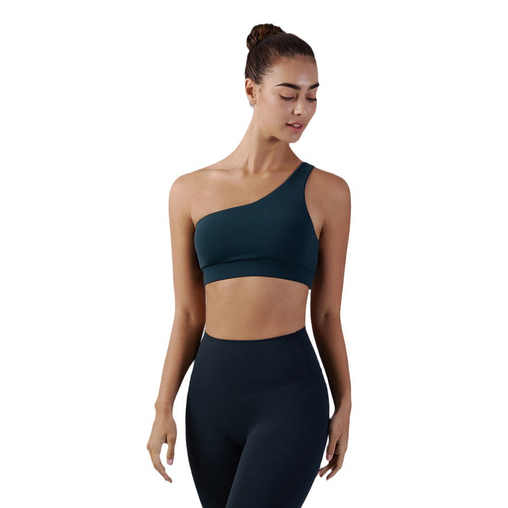 Elegant One-Shoulder Yoga Sports Top