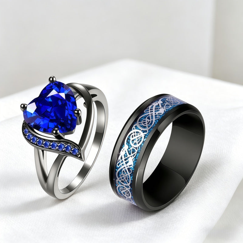 Retro couple rings