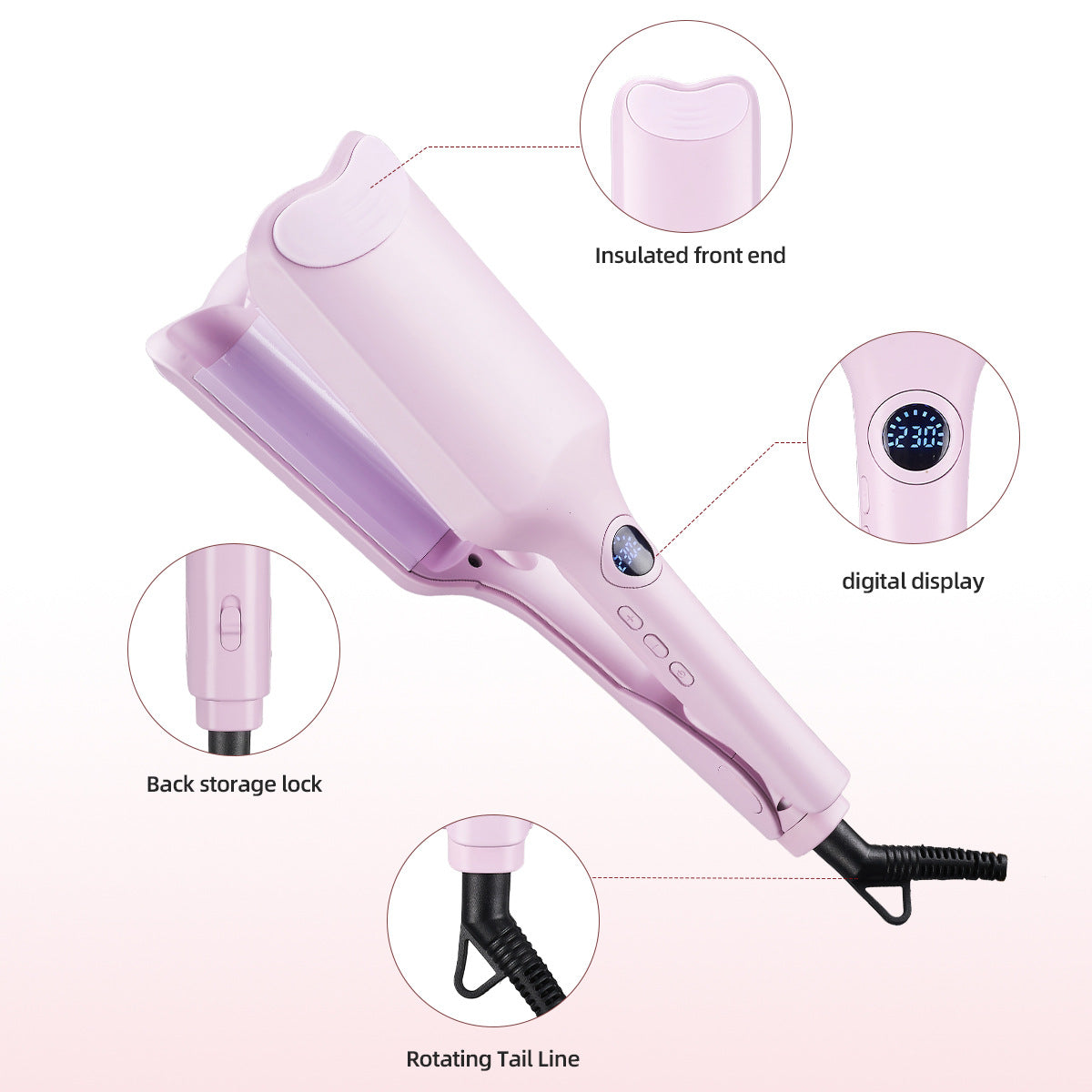 Dual Barrel Hair Curler with Temperature Control