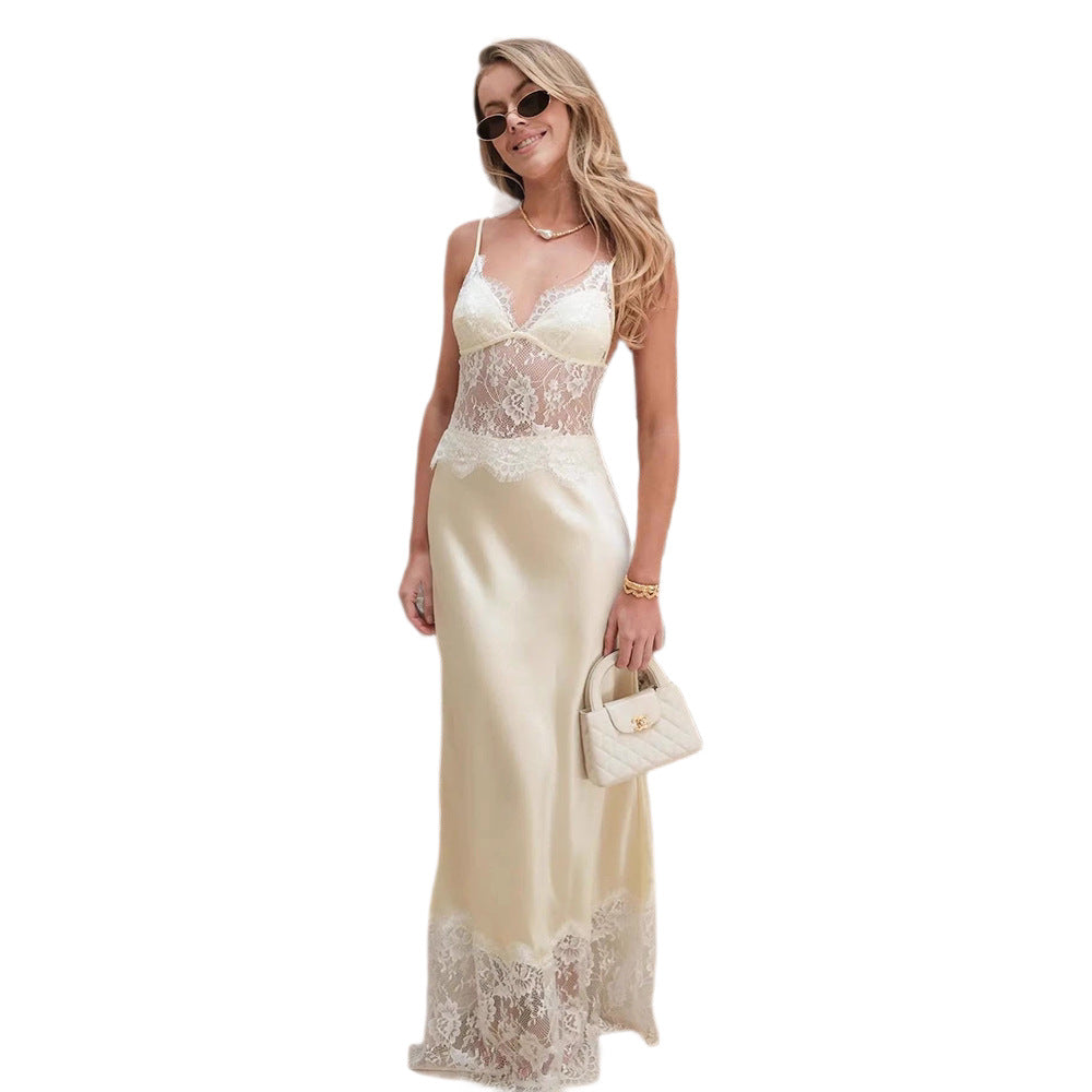 Women's Lace Spaghetti Strap Dress