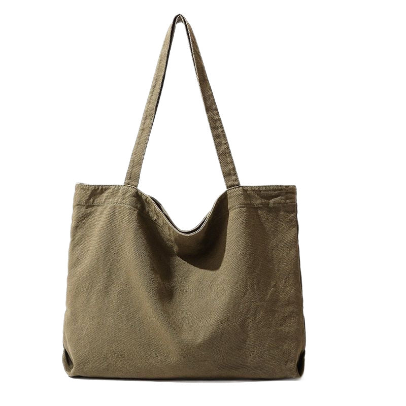 Retro Canvas Tote Bag with Large Capacity