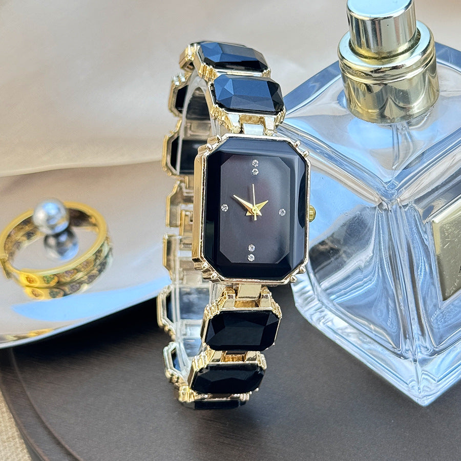 Gemstone Square Ladies Quartz Watch