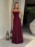 Elegant Back Tie A Line Dress