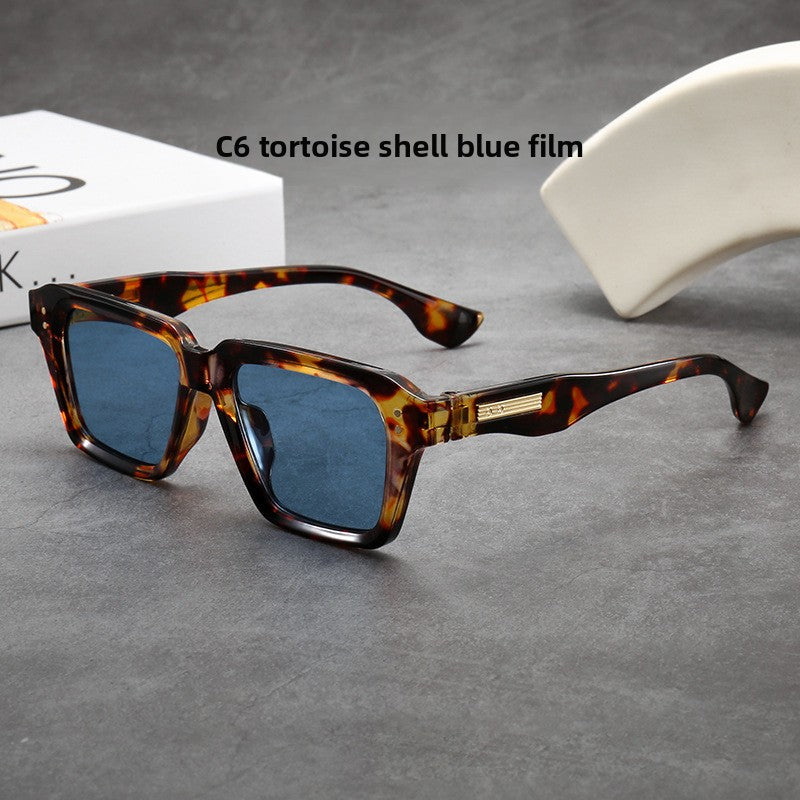 Retro Square Oversized Sunglasses for Men
