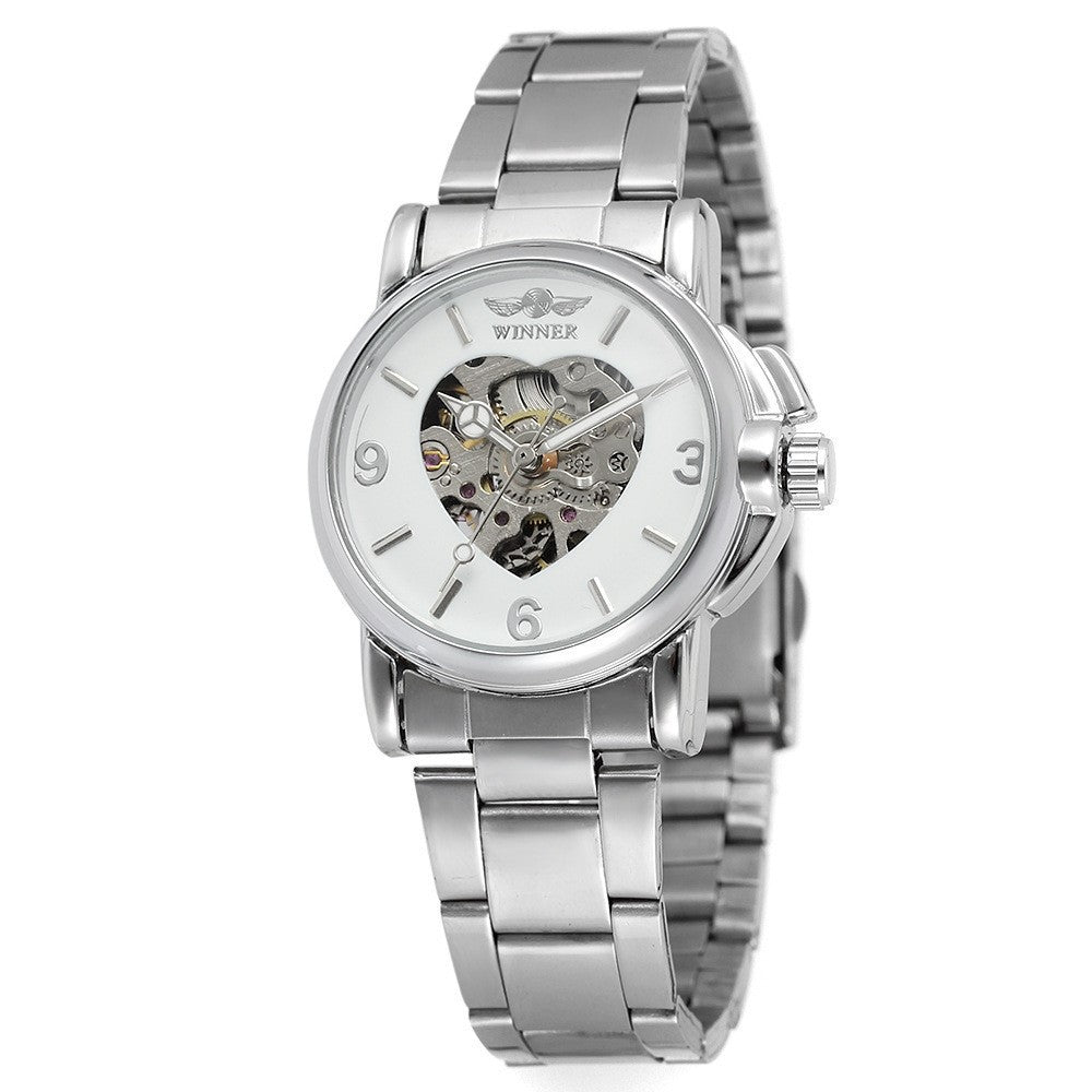 Handcrafted fully automatic mechanical watch with hollowed-out design