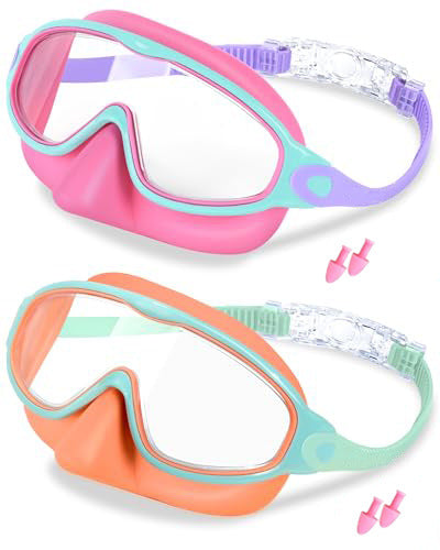 Childrens Anti-Fog Swimming Goggles with Nose Cover