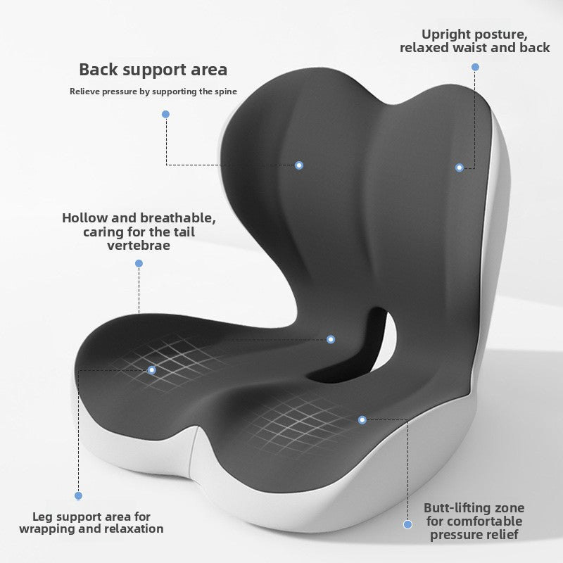 Memory Foam Posture Correction Seat Cushion with Lumbar Support