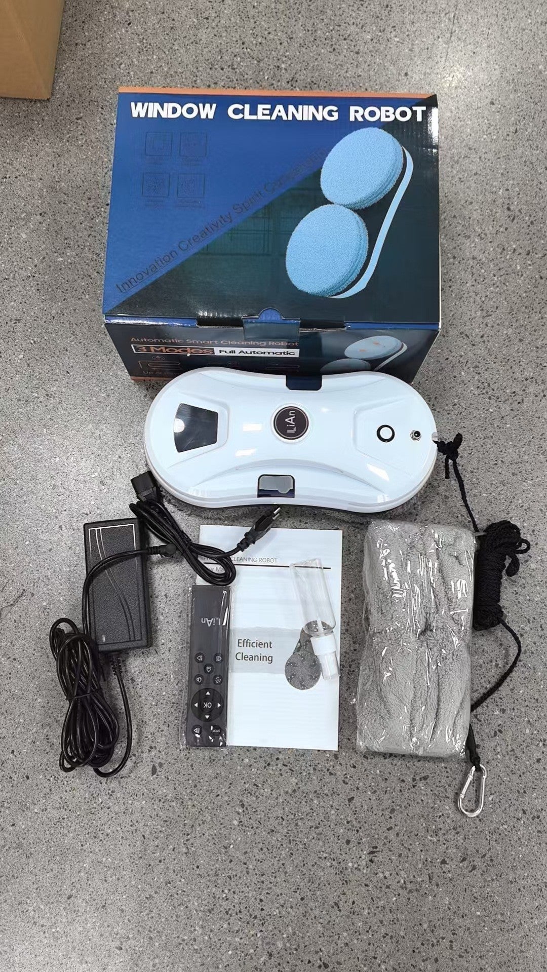 Electric Window Cleaning Robot Dual Sided Dry Wet