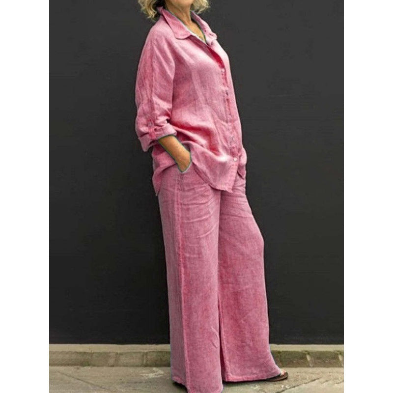 Women's Casual Shirt and Trousers Set