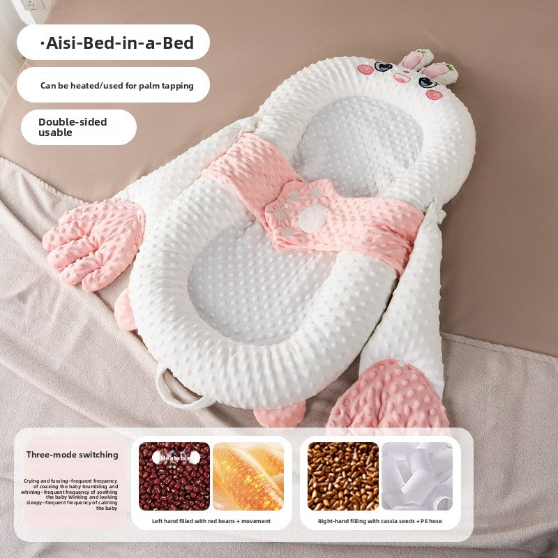 Baby Anti-Jump Soothing Bed with Slope Pad