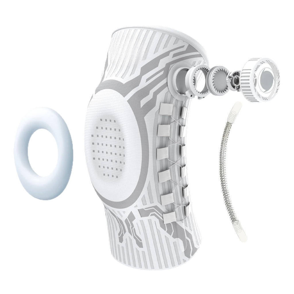 Silicone shock-absorbing knitted compression knee guard
