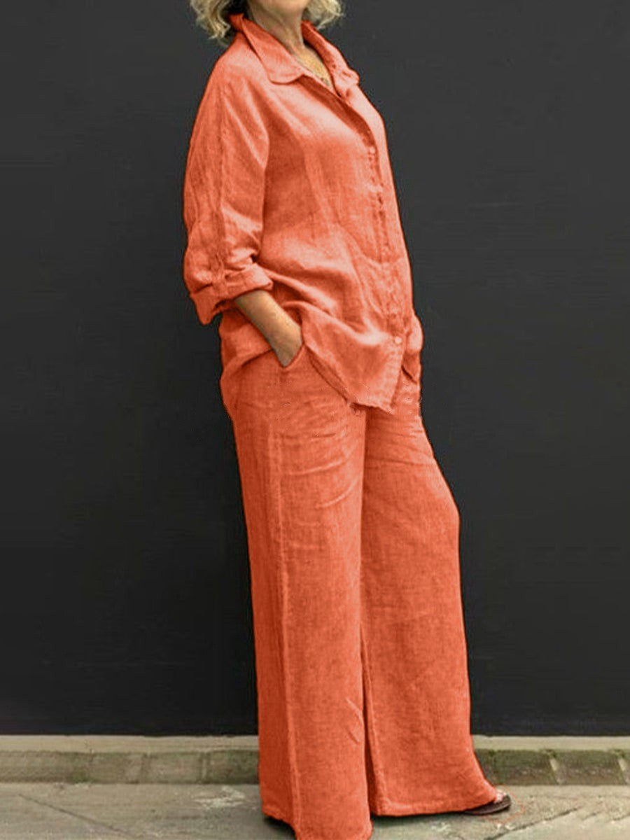 Women's Casual Shirt and Trousers Set