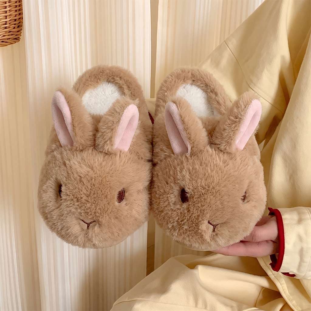 Women's winter indoor soft-soled warm plush slippers