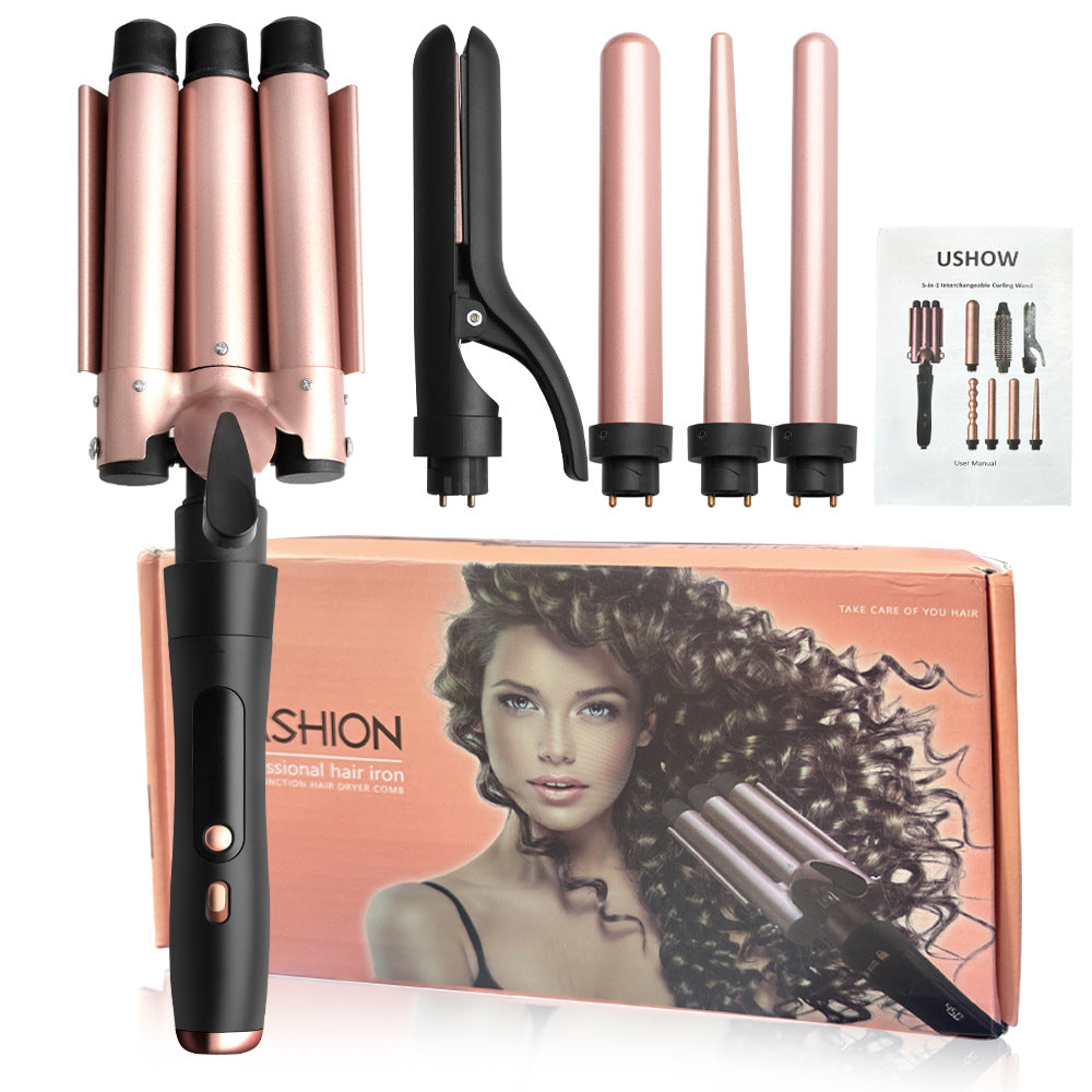 Multi-Function Hair Styling Iron with Interchangeable Heads