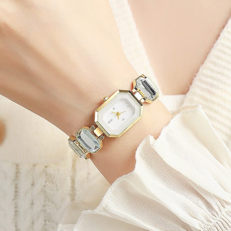 Square Crystal Quartz Watch