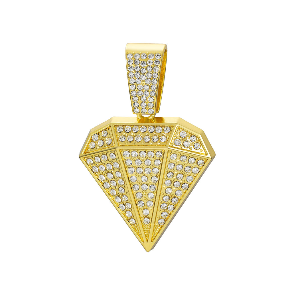 Double Layer Diamond Pendant Necklace