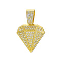 Double Layer Diamond Pendant Necklace