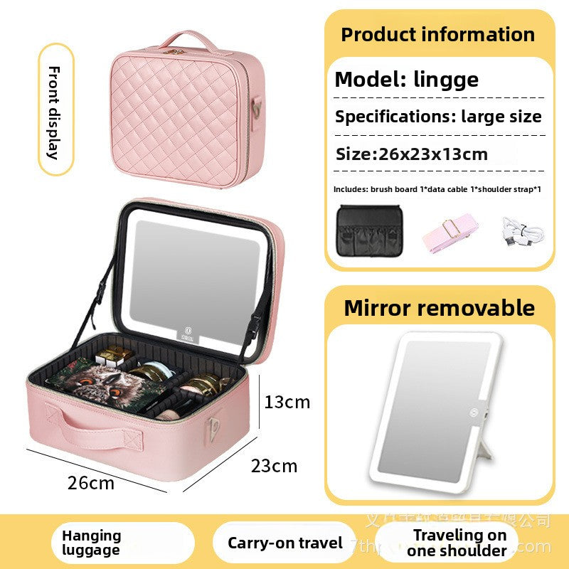 Cosmetic Organizer with LED Mirror