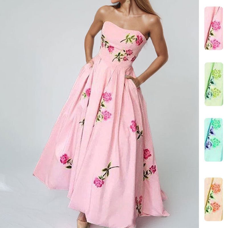 Printed Dress Elegant Long Dress