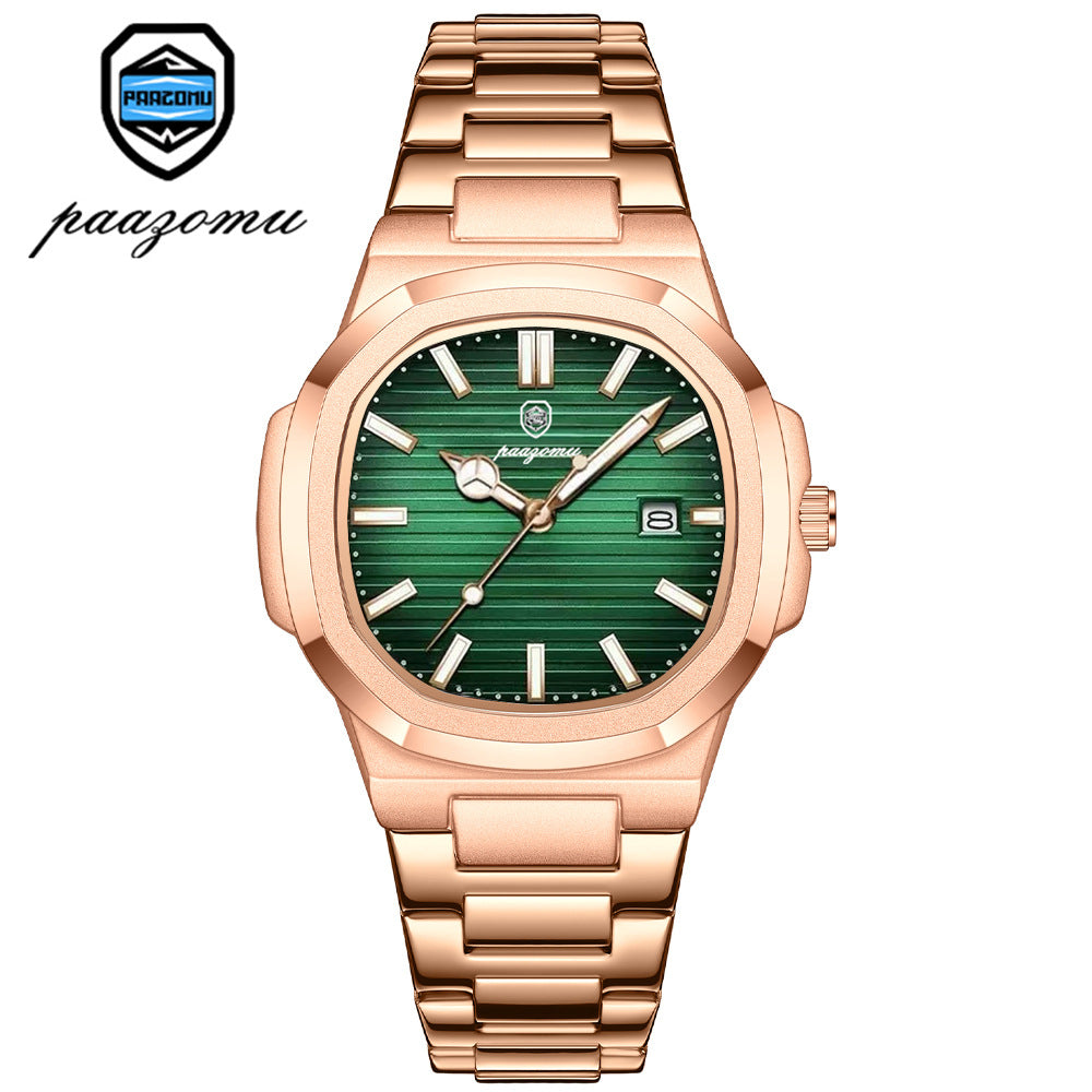 Men's quartz stainless steel watch