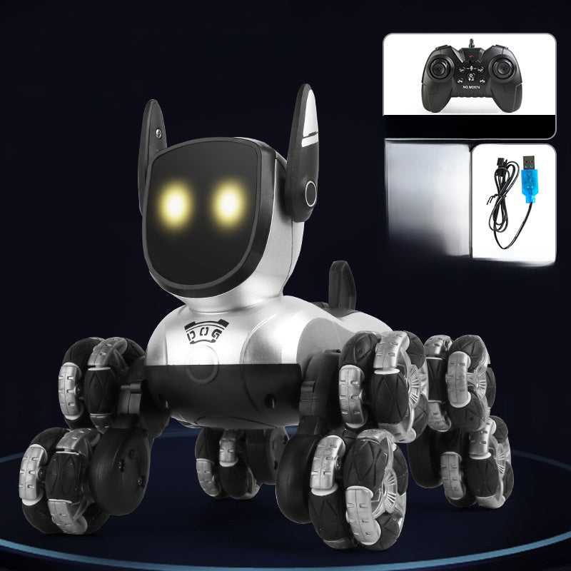 Intelligent remote-controlled mechanical eight-wheeled dog