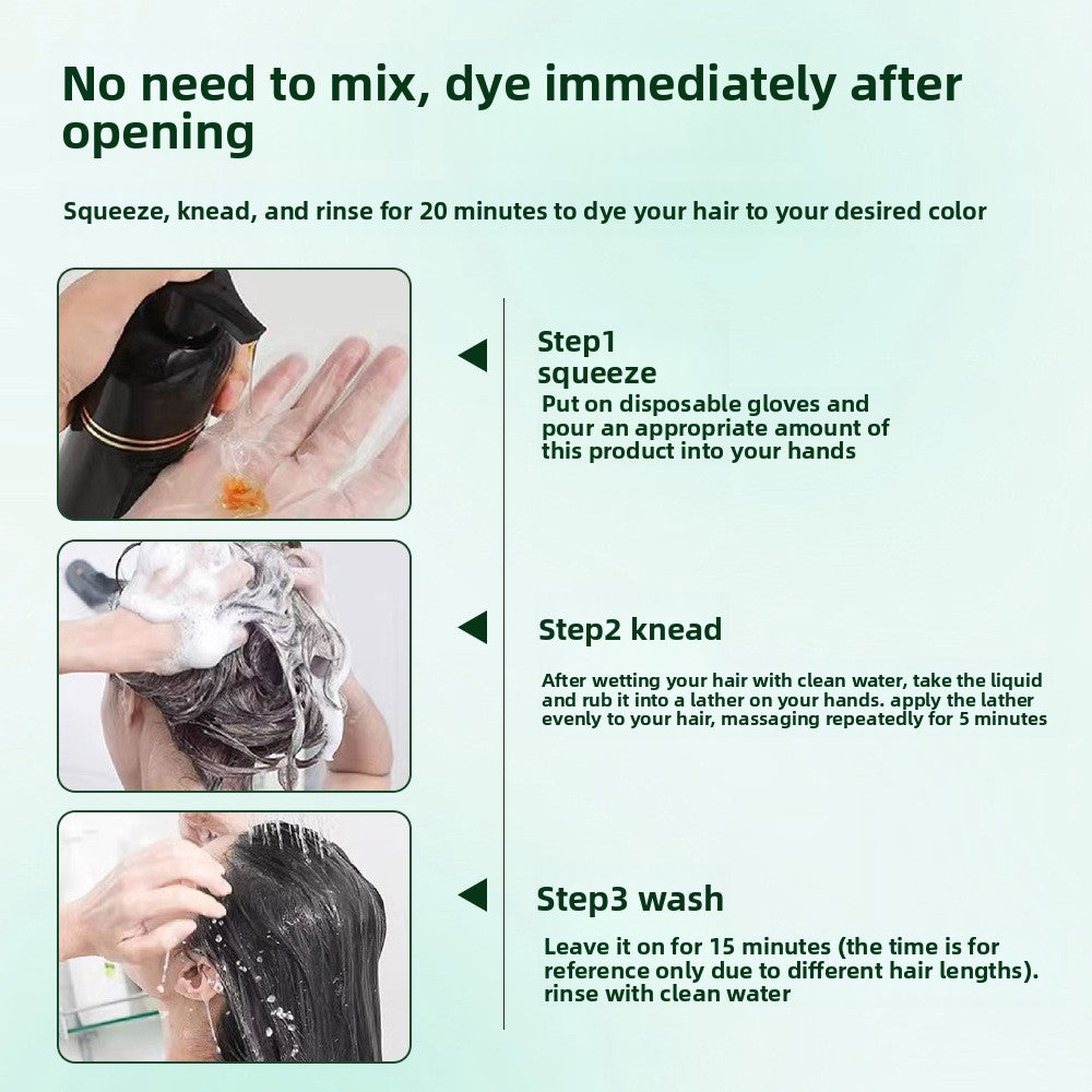 Plant-Based Hair Dye Cream for Gray Coverage