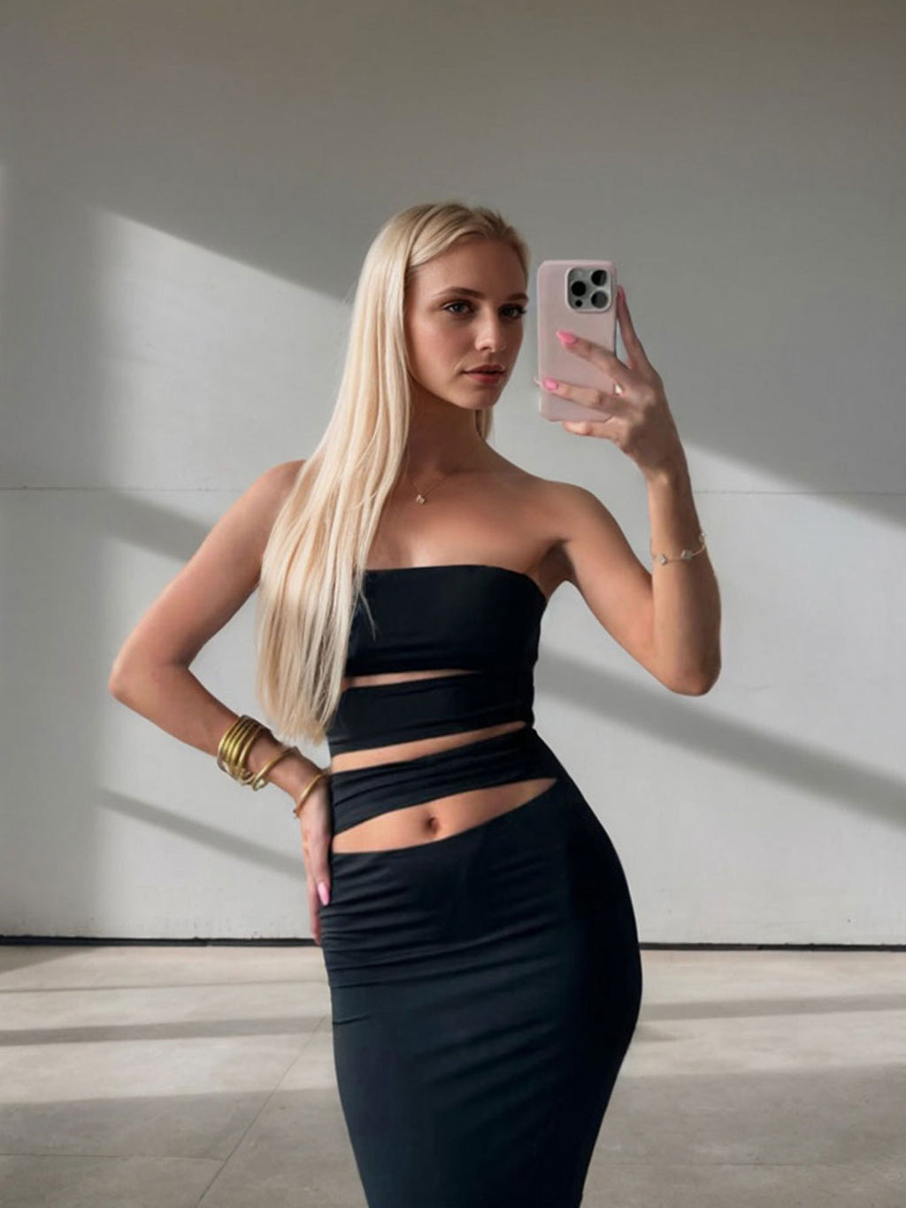 Women's Slim Fit Long Sleeveless Dress