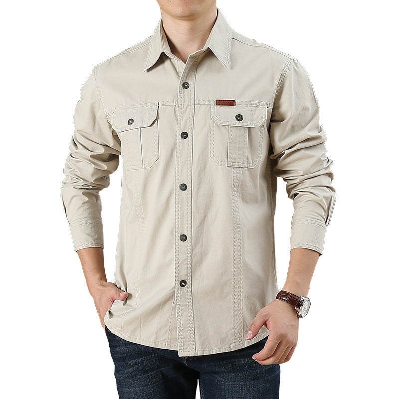 Loose-fitting long-sleeve shirt