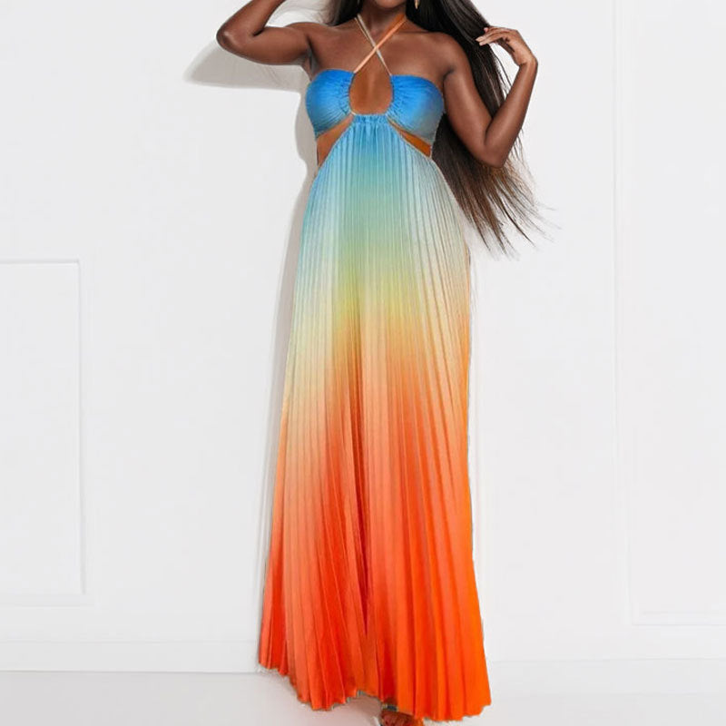 Elegant Hollow Out Gradient Dress