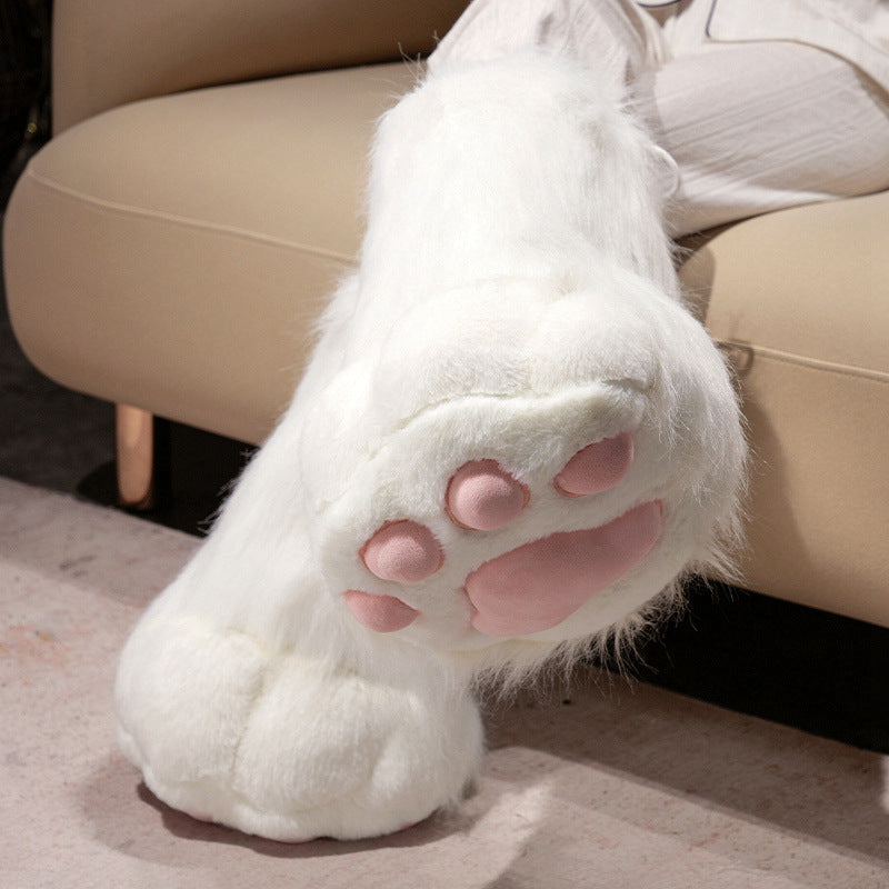 Kawaii Cat Paw Thickened Plush Winter Gloves and Wings Costume Accessories Set