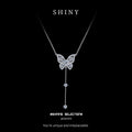 Sterling Silver Butterfly Moissanite Necklace