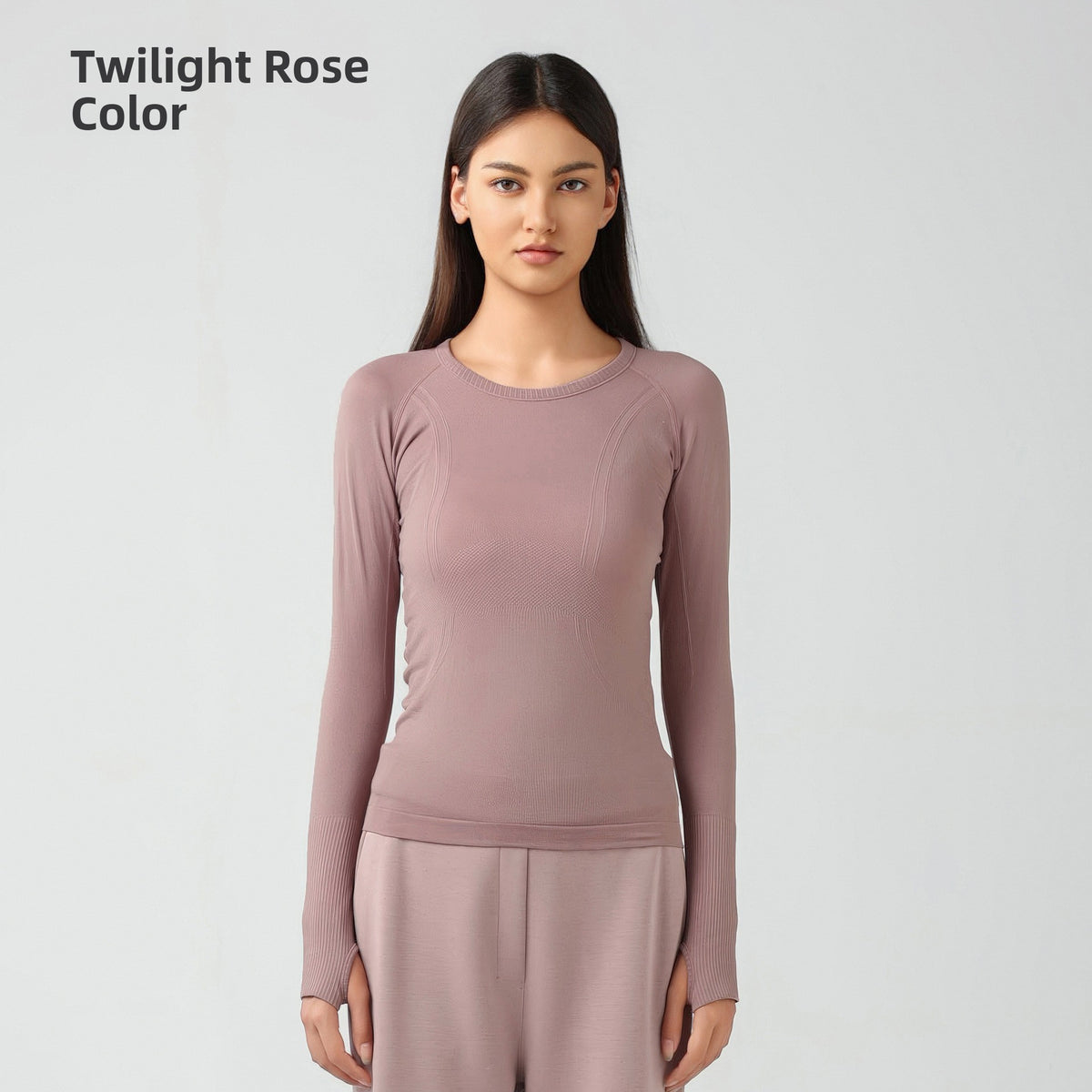 Seamless yoga top