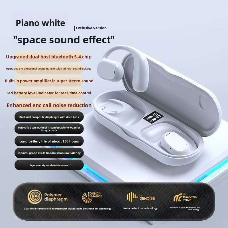 Wireless Bone Conduction Bluetooth Headphones with Noise Reduction