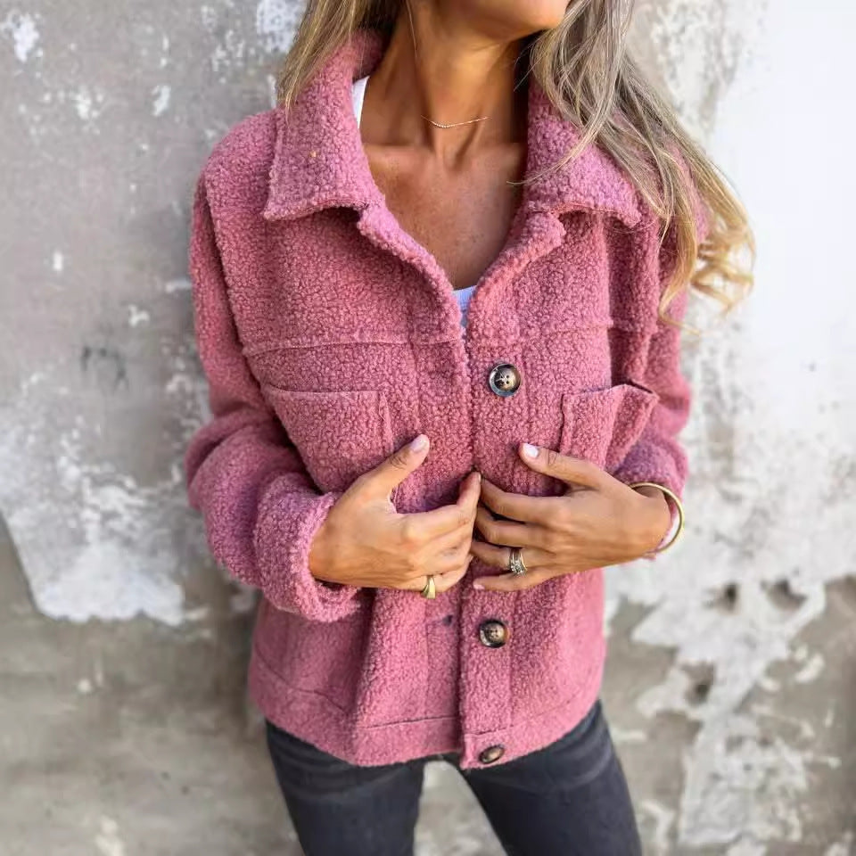 Lapel Wool Blend Jacket