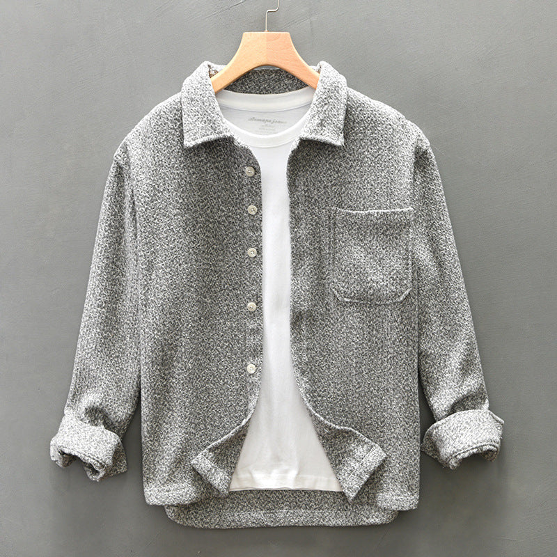 Men's Autumn New Lapel Long Sleeve Casual Shirt