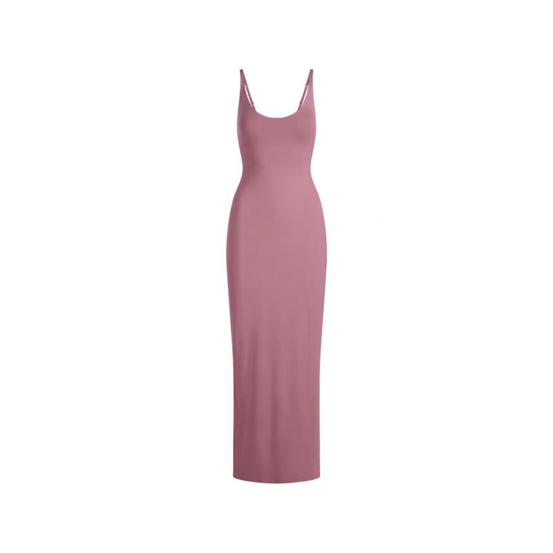 Skims Style Sleeveless Spaghetti Strap Long Dress