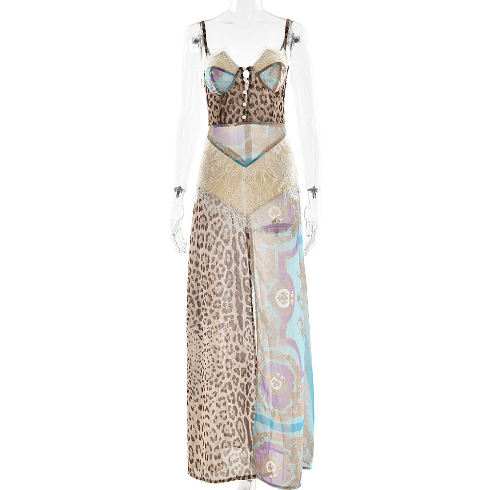 Strapless chiffon dress