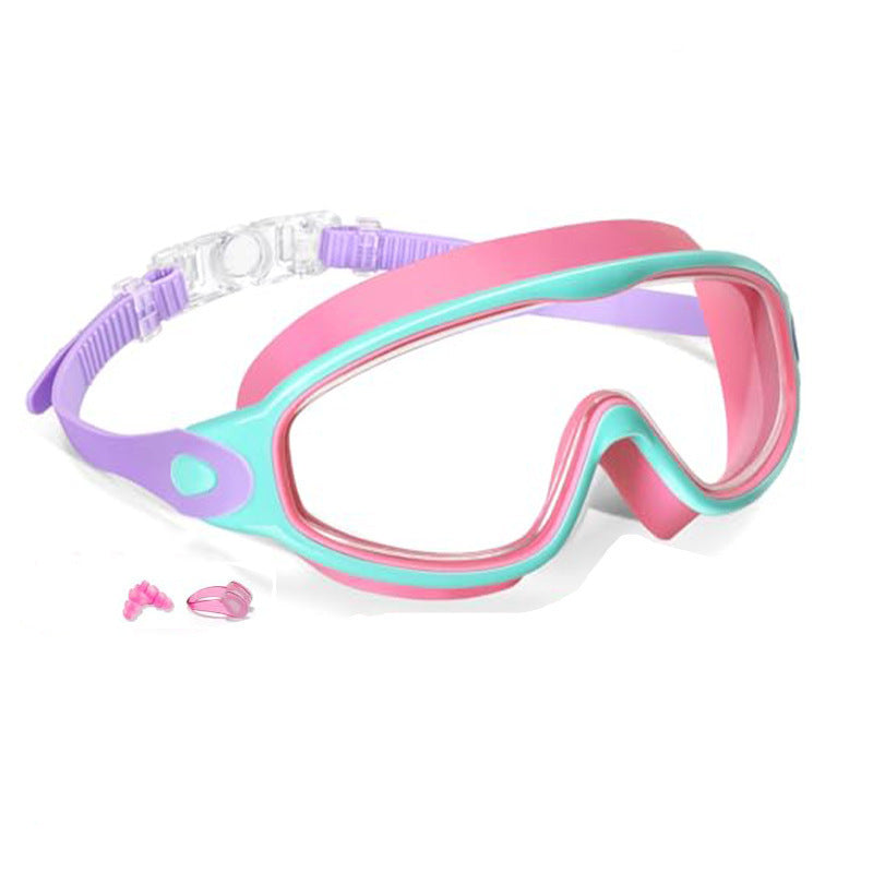 Childrens Anti-Fog Swimming Goggles with Nose Cover