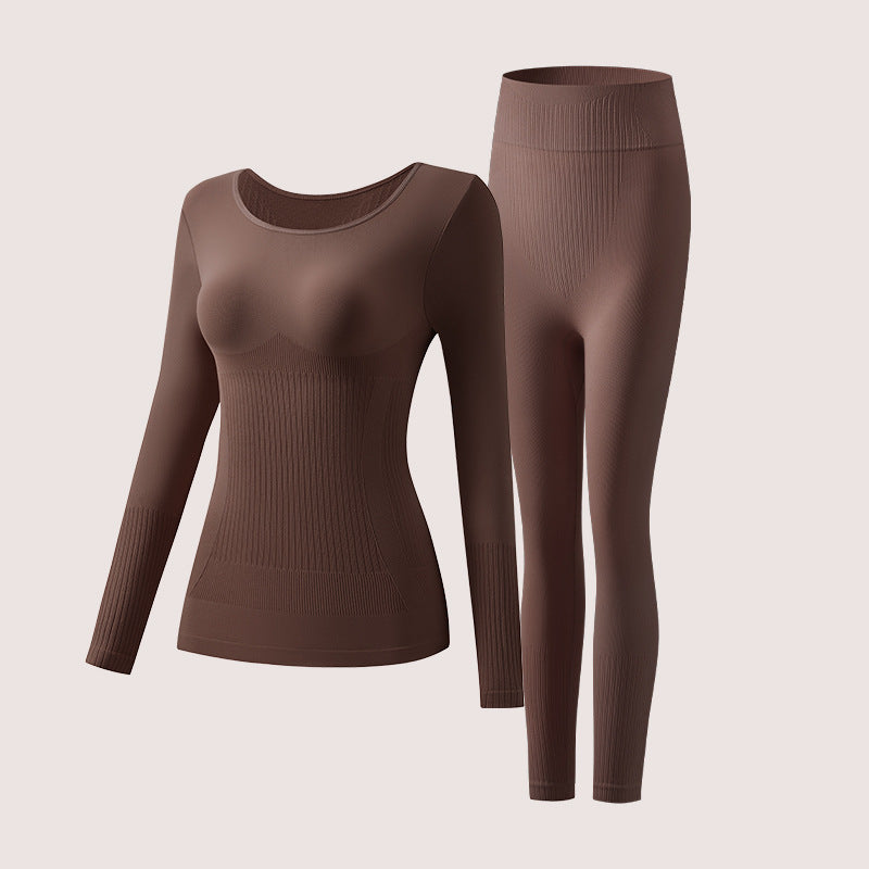 Seamless warm and thick long-sleeved pants