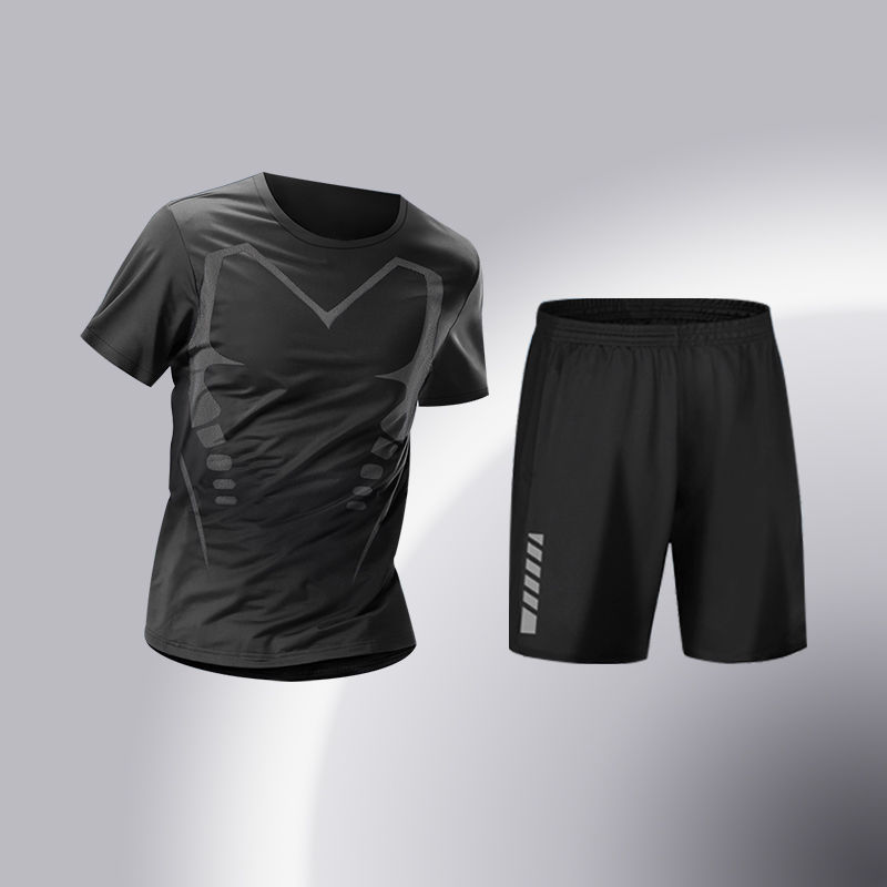 Men's Quick-Dry High-Elasticity 5-Piece Training Tracksuit Set