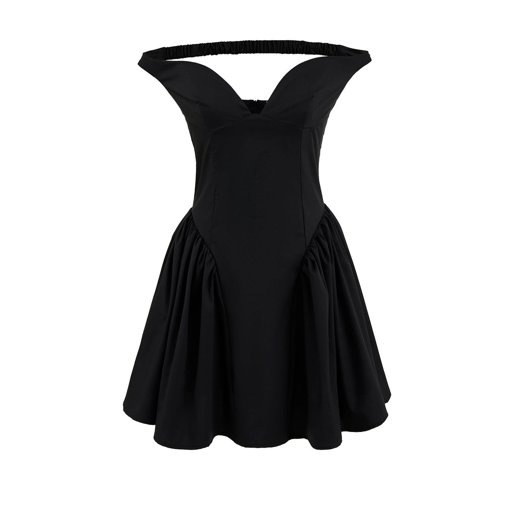 Sleeveless V-Neck Backless A-Line Dress