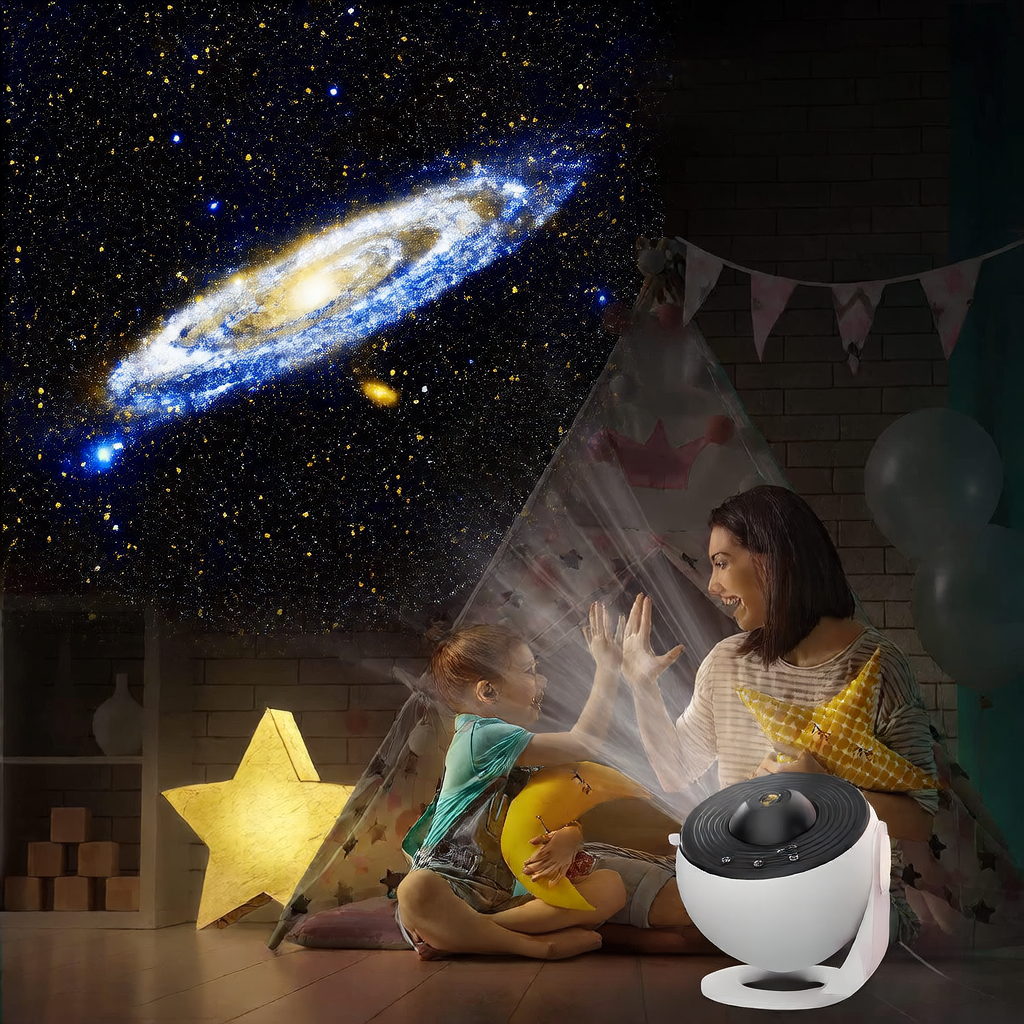 Adjustable Star Projection Lamp with Galaxy Films