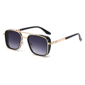 Geometric Metal Frame UV Protection Sunglasses