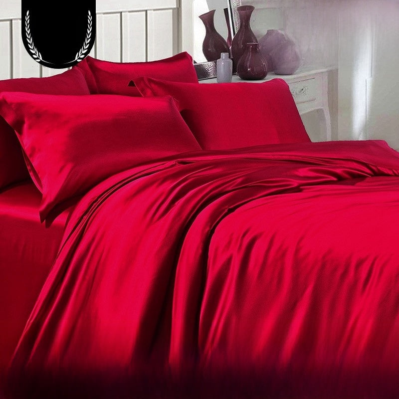 Heavy Weight Double-Sided Imitation Silk Four-Piece Set