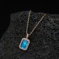 Hip-hop colored gemstone necklace