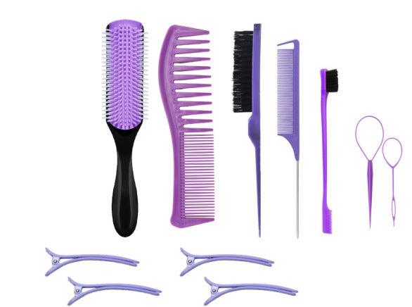 12-Piece Hairdressing Comb Set with Spray Bottle