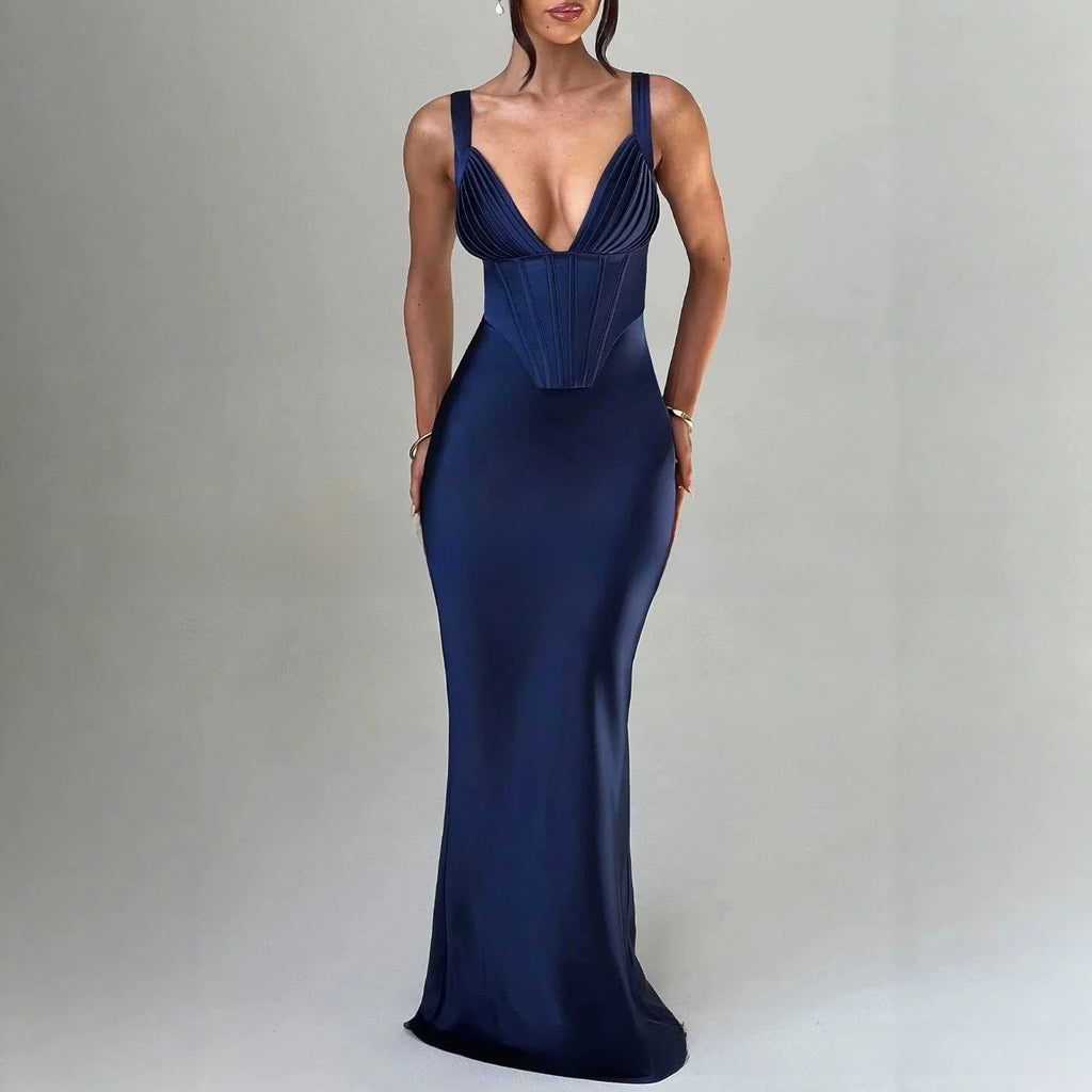 Elegant Strapless Fishtail Evening Gown