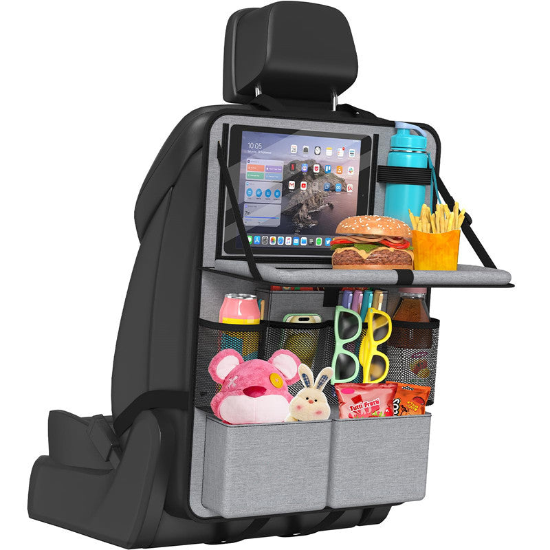 Multifunctional Car Rear Seat Organizer with Trash Can and Cup Holder