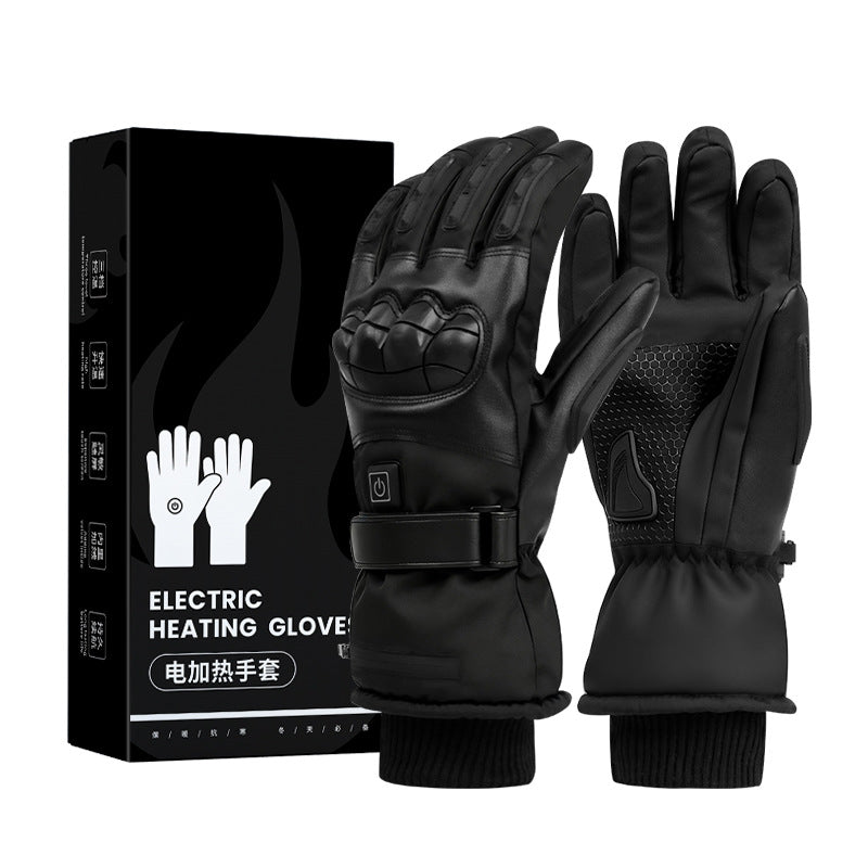 Rechargeable 7.4V Electric Heated Gloves Windproof Thermal Cycling Skiing Winter Outdoor Sport Gloves