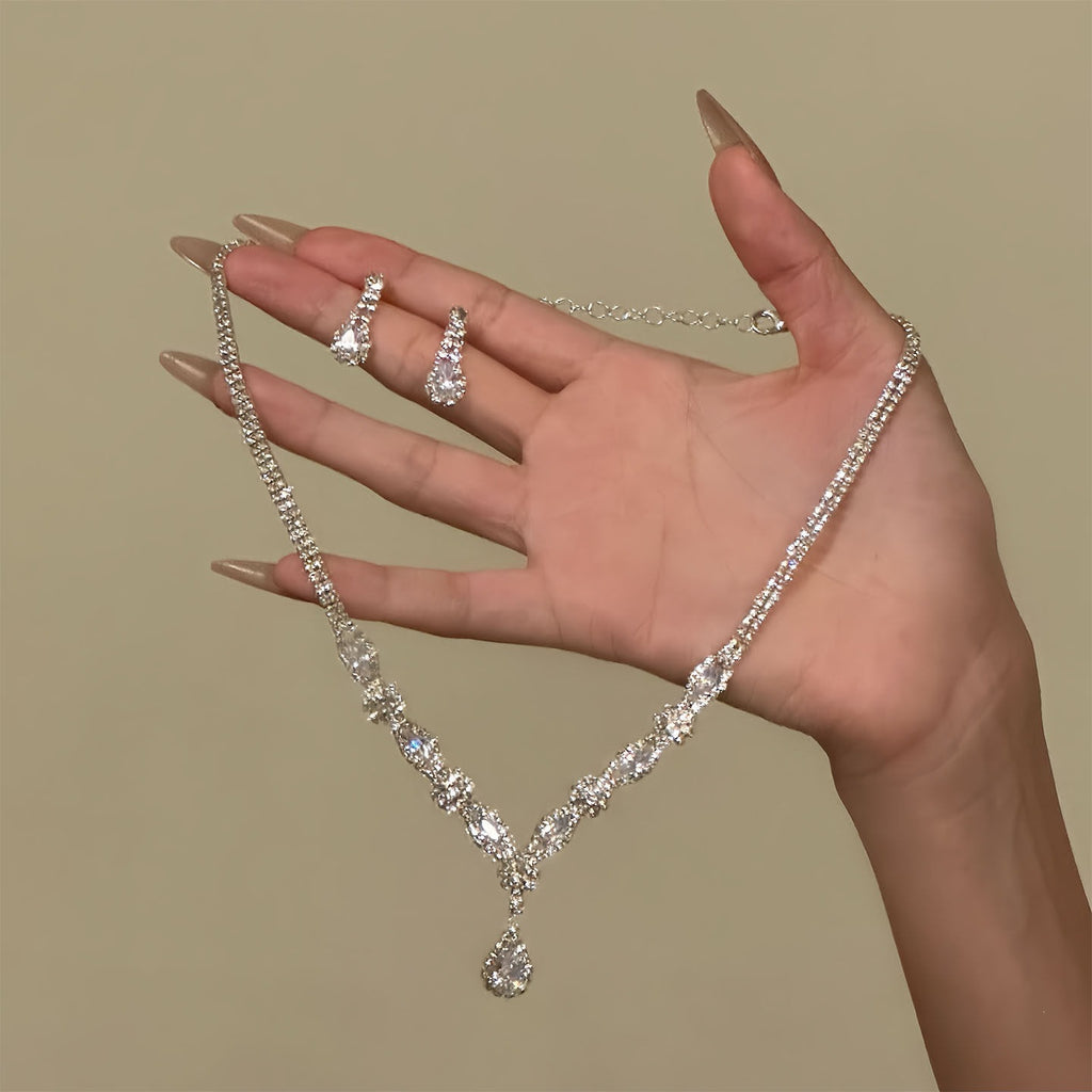 Sparkling Star Necklace and Earrings
